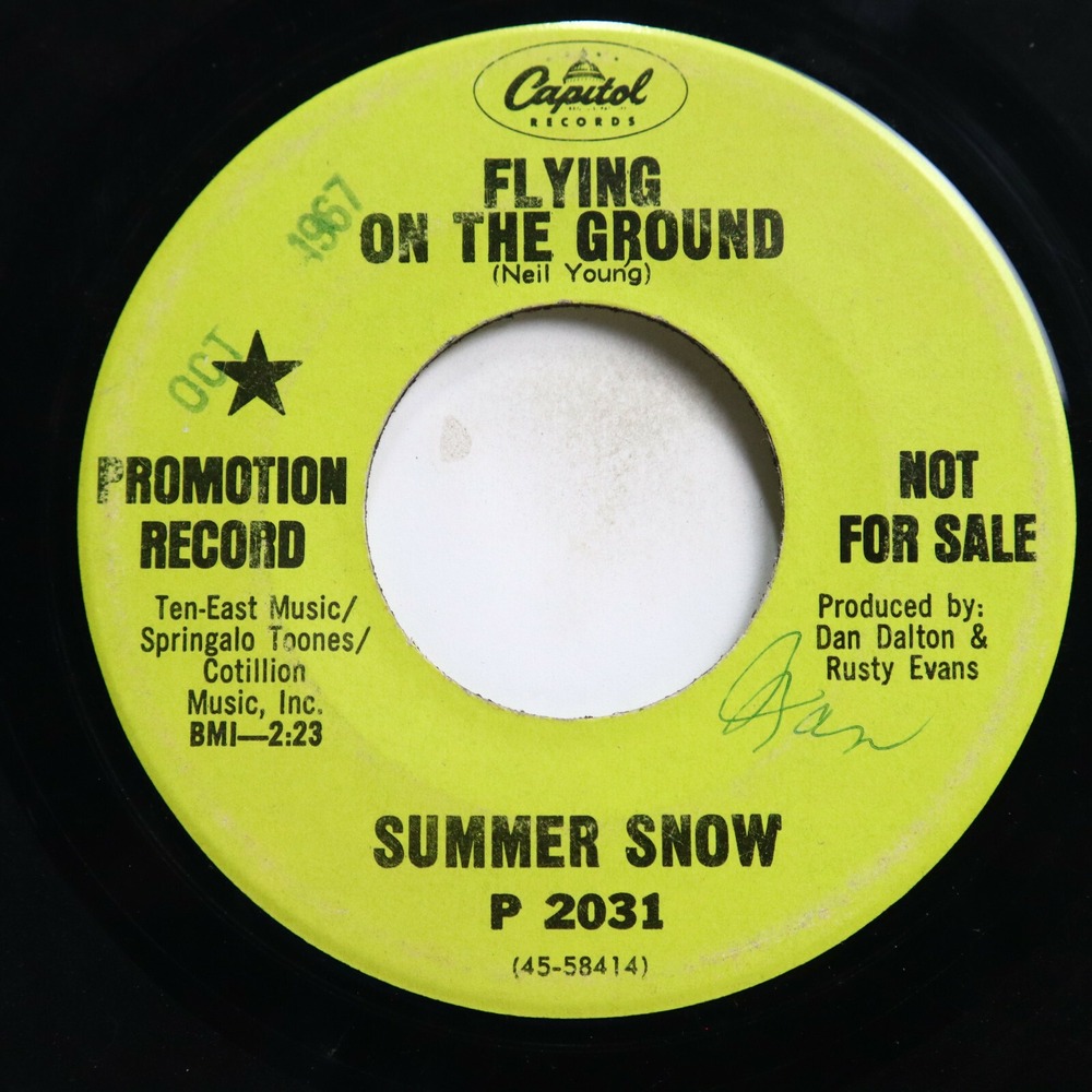 SUMMER SNOW - FLYING ON THE GROUND /‎ YOUR THOUGHTS HAVE WINGS - ROCK 45 *PROMO*